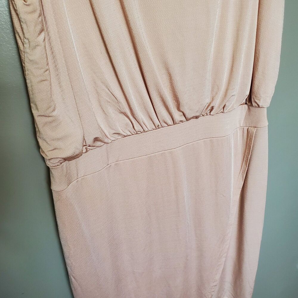 ASTR Dress Womens Size Large Blushed Pink Sleeveless Asymmetrical Hem Stretchy - Picture 3 of 8